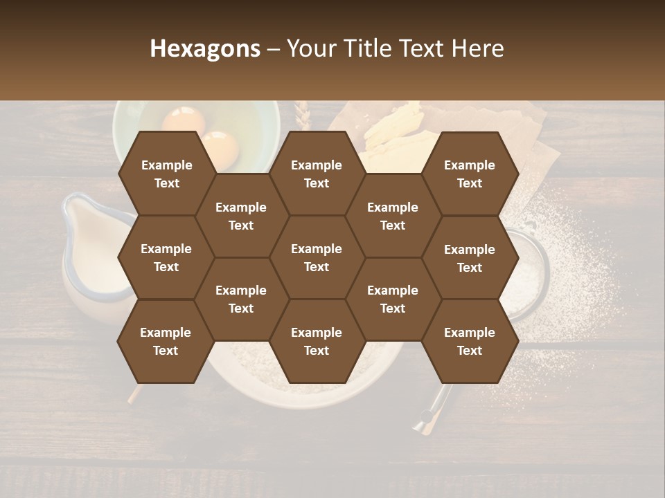 A Wooden Table Topped With Bowls Of Food PowerPoint Template