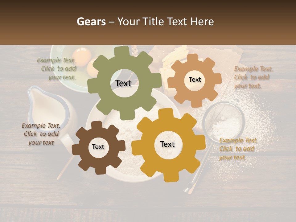 A Wooden Table Topped With Bowls Of Food PowerPoint Template