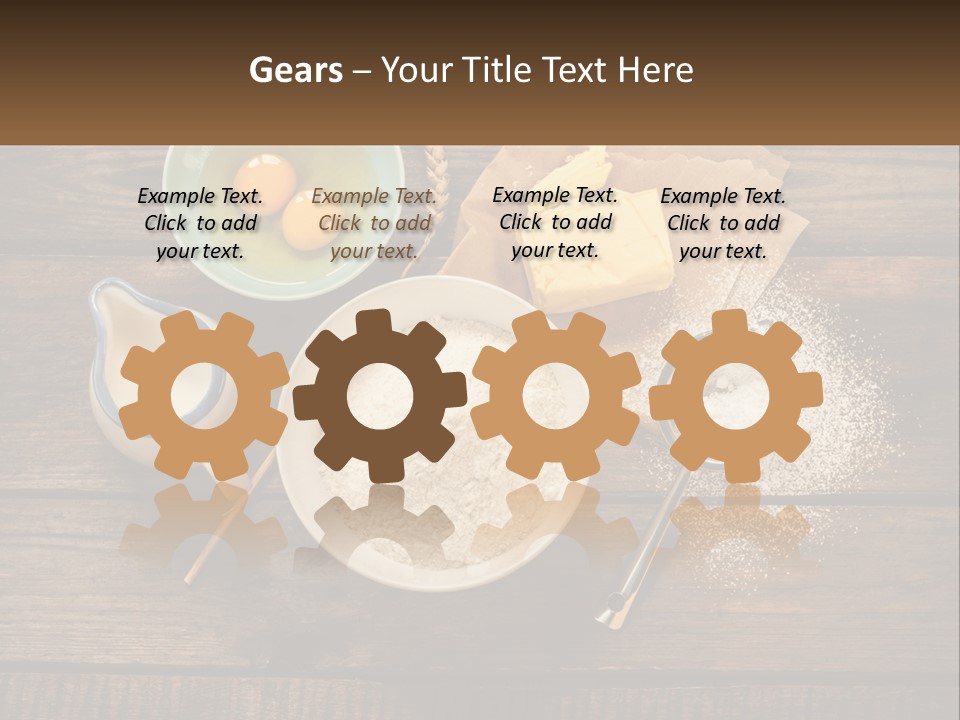 A Wooden Table Topped With Bowls Of Food PowerPoint Template