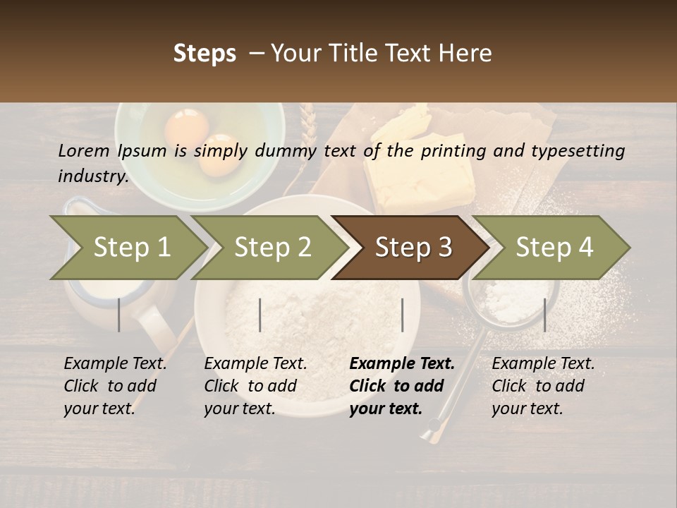 A Wooden Table Topped With Bowls Of Food PowerPoint Template