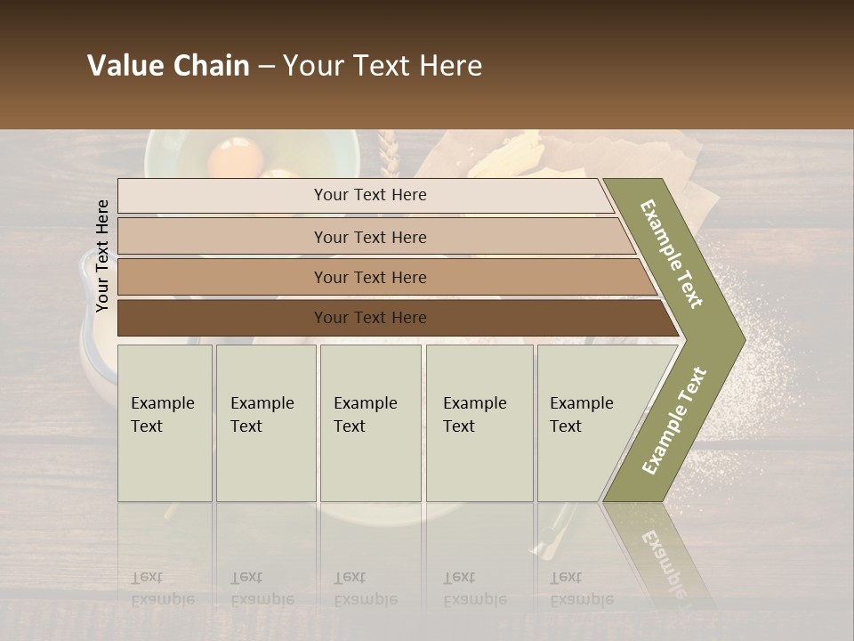 A Wooden Table Topped With Bowls Of Food PowerPoint Template