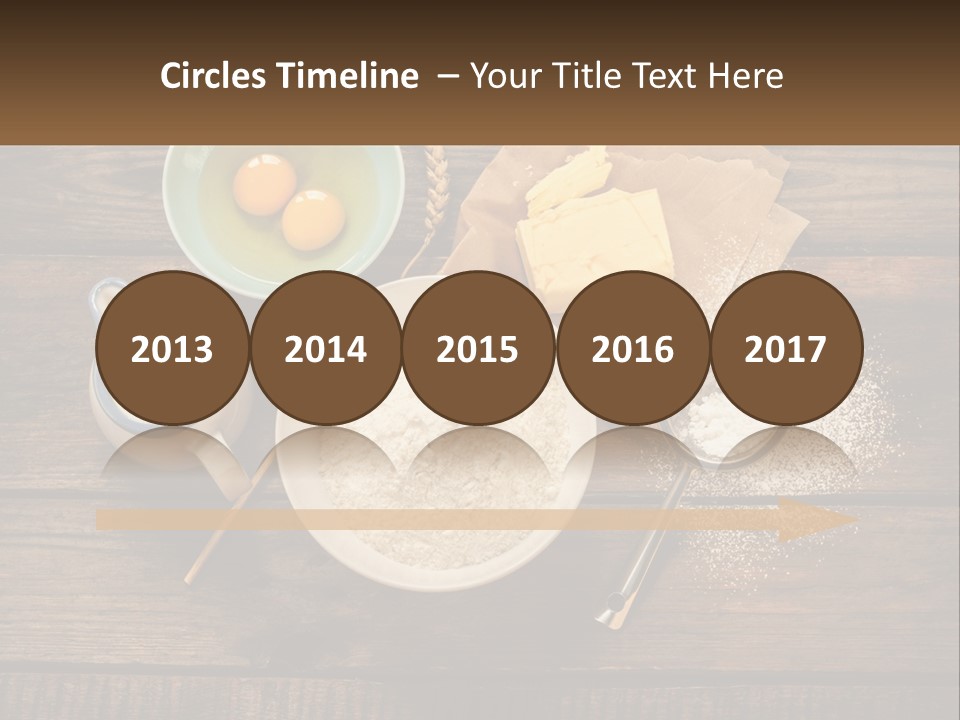 A Wooden Table Topped With Bowls Of Food PowerPoint Template
