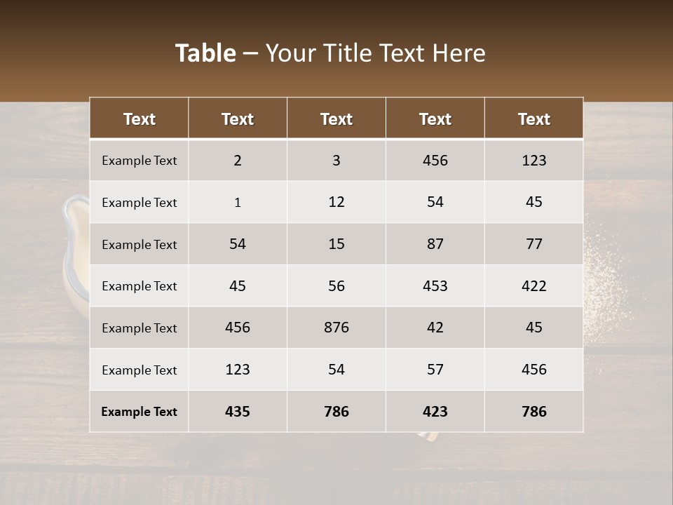 A Wooden Table Topped With Bowls Of Food PowerPoint Template