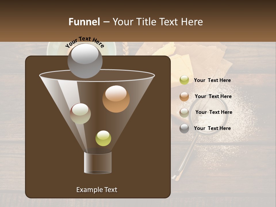 A Wooden Table Topped With Bowls Of Food PowerPoint Template