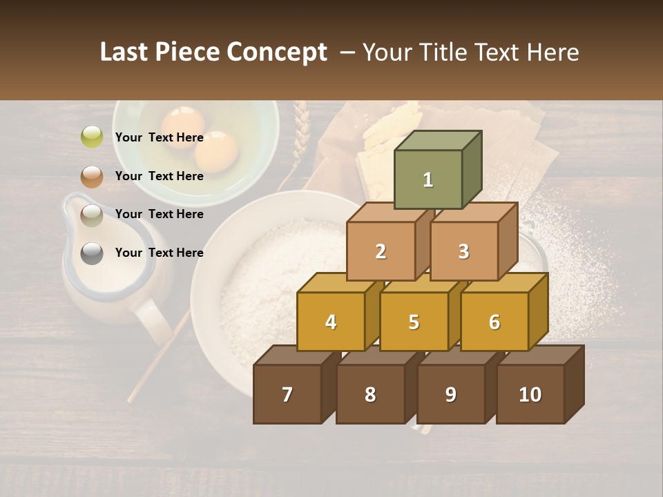 A Wooden Table Topped With Bowls Of Food PowerPoint Template