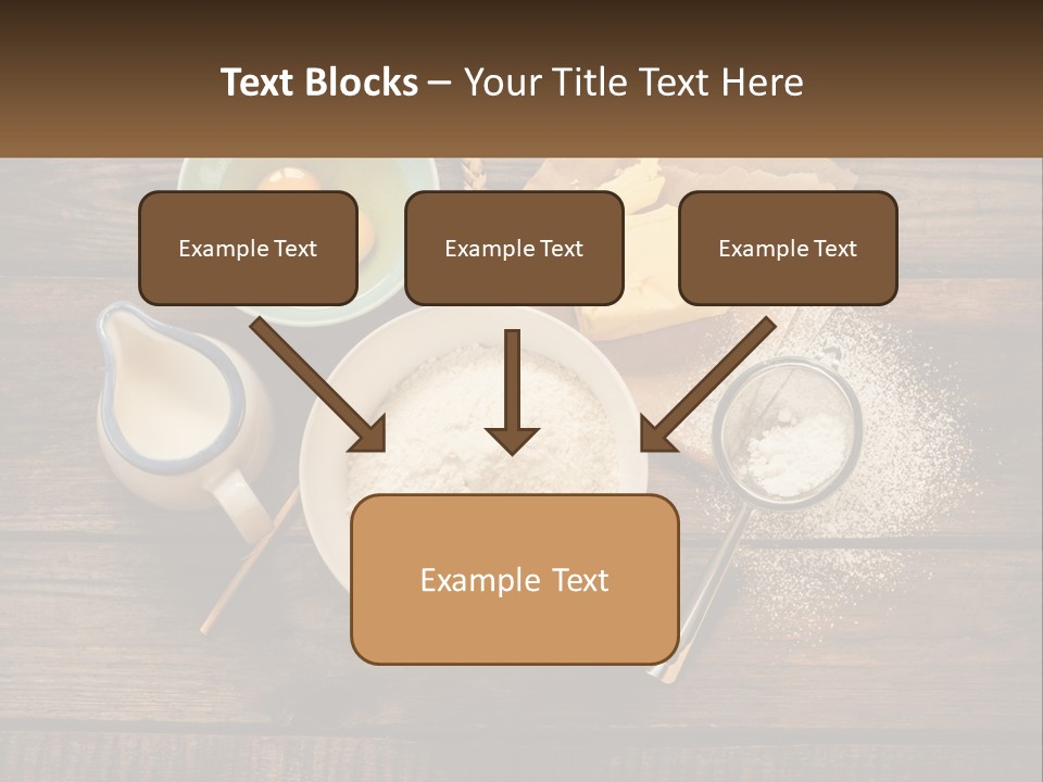 A Wooden Table Topped With Bowls Of Food PowerPoint Template