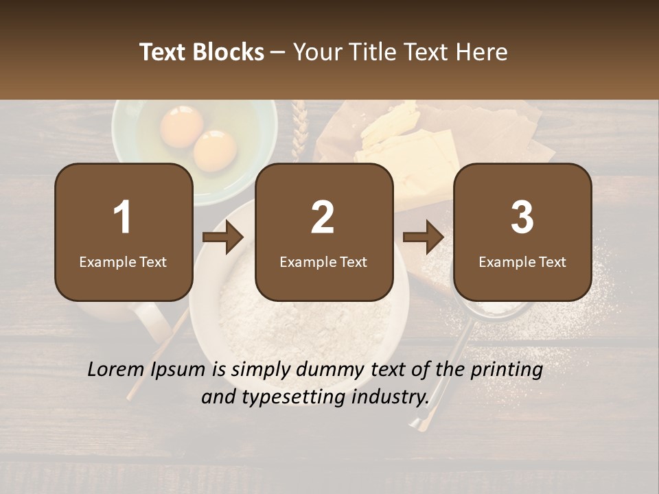A Wooden Table Topped With Bowls Of Food PowerPoint Template
