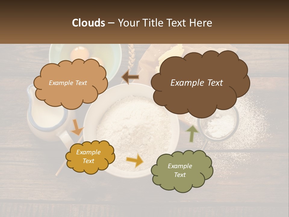 A Wooden Table Topped With Bowls Of Food PowerPoint Template
