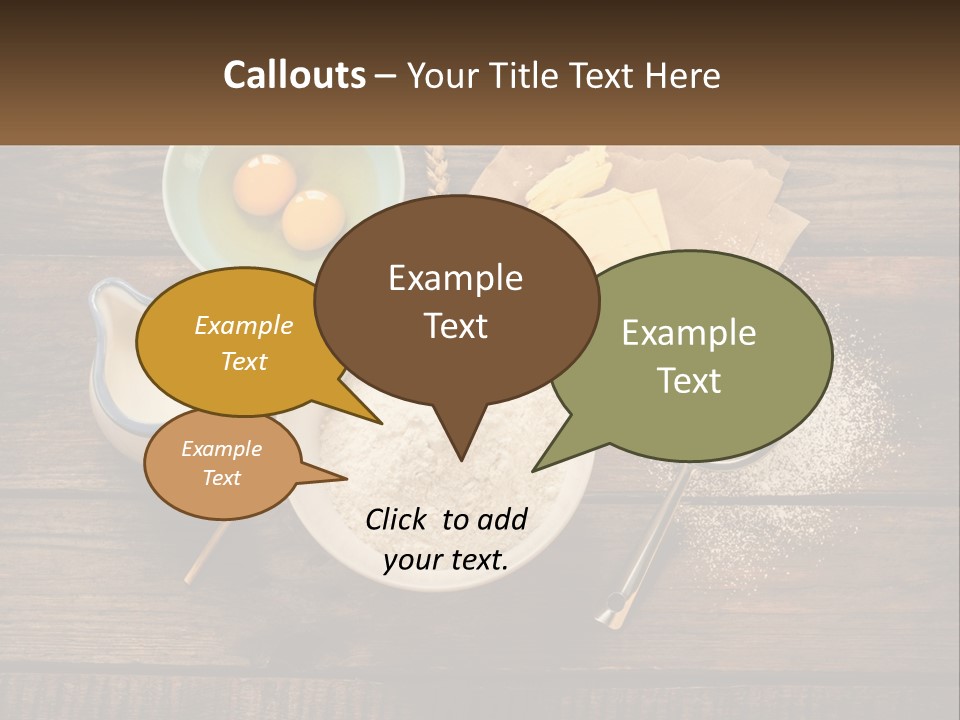A Wooden Table Topped With Bowls Of Food PowerPoint Template