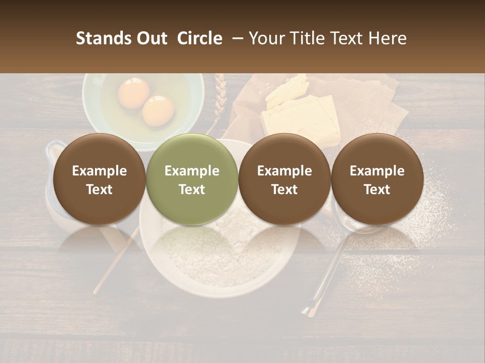 A Wooden Table Topped With Bowls Of Food PowerPoint Template