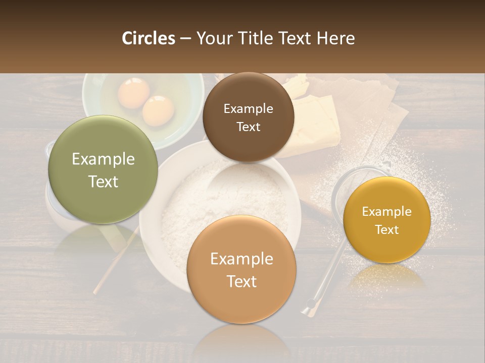 A Wooden Table Topped With Bowls Of Food PowerPoint Template