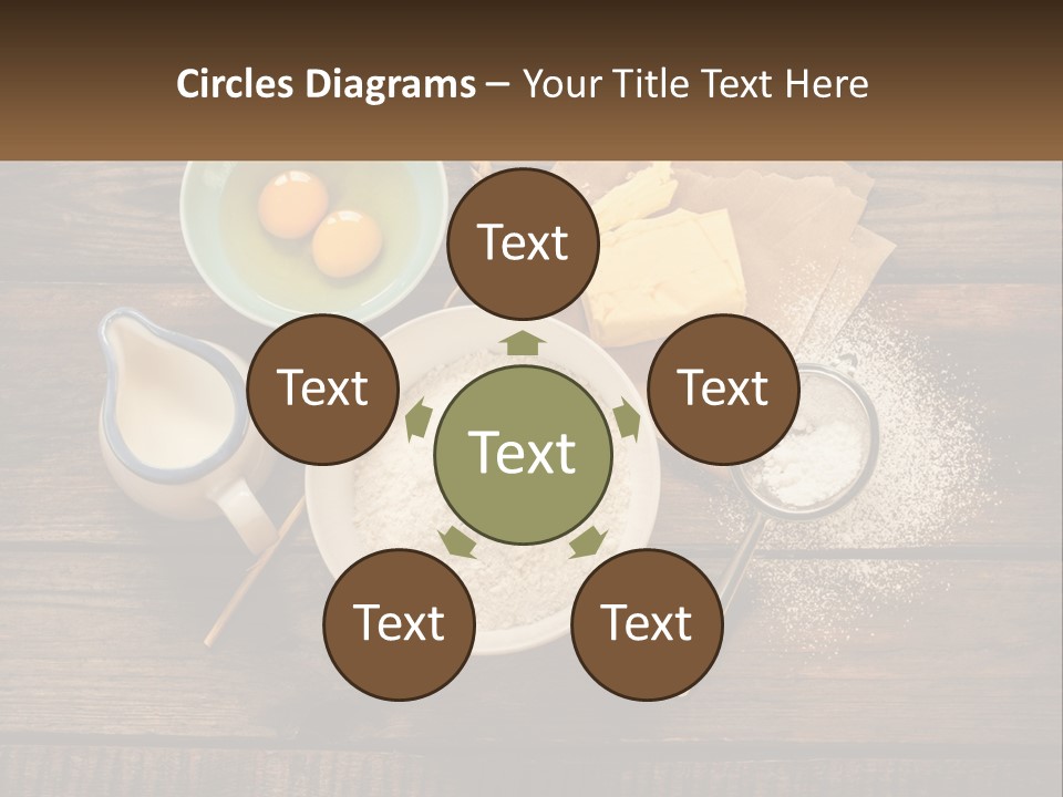 A Wooden Table Topped With Bowls Of Food PowerPoint Template