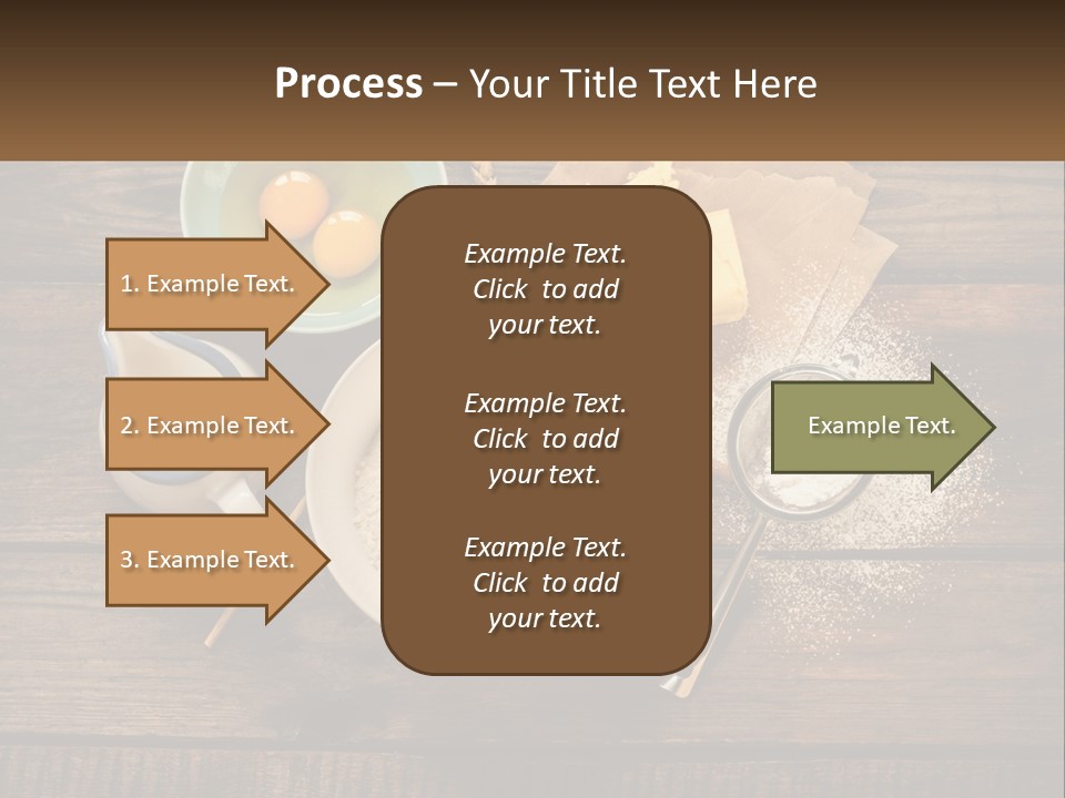A Wooden Table Topped With Bowls Of Food PowerPoint Template