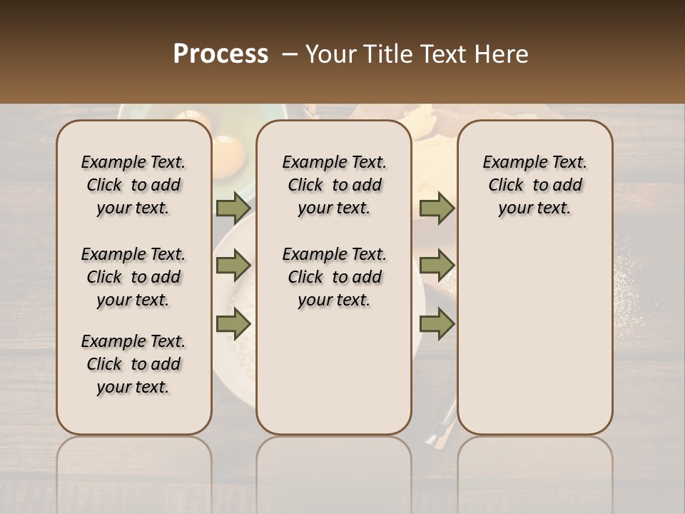 A Wooden Table Topped With Bowls Of Food PowerPoint Template