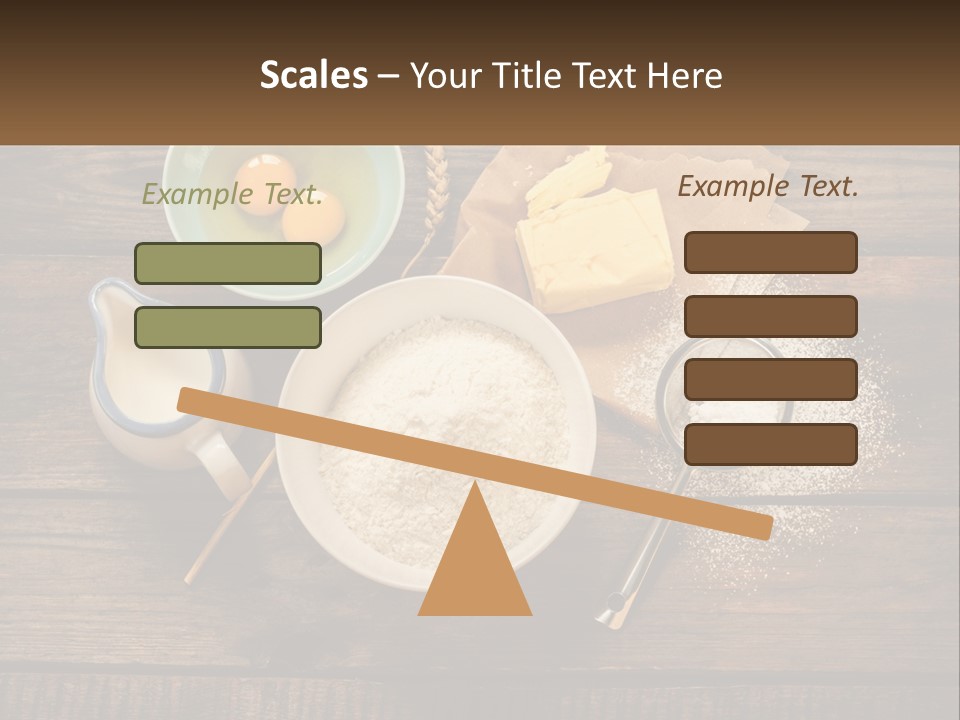 A Wooden Table Topped With Bowls Of Food PowerPoint Template