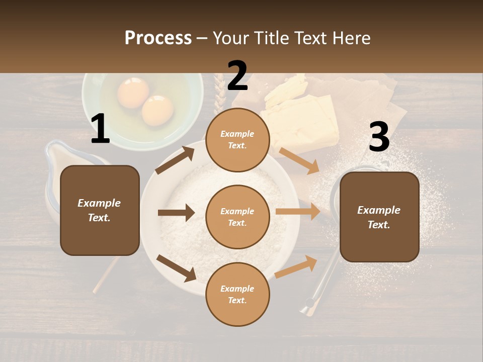 A Wooden Table Topped With Bowls Of Food PowerPoint Template