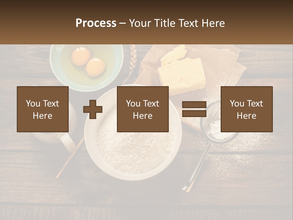 A Wooden Table Topped With Bowls Of Food PowerPoint Template