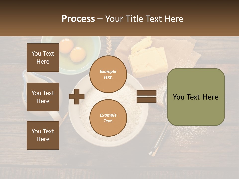 A Wooden Table Topped With Bowls Of Food PowerPoint Template