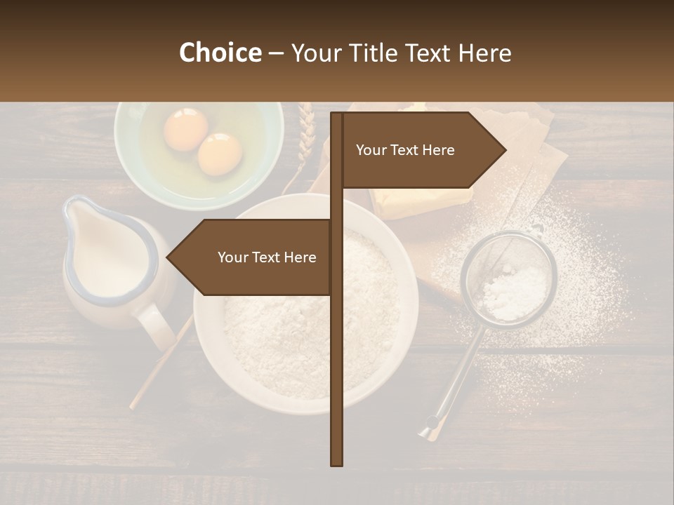 A Wooden Table Topped With Bowls Of Food PowerPoint Template