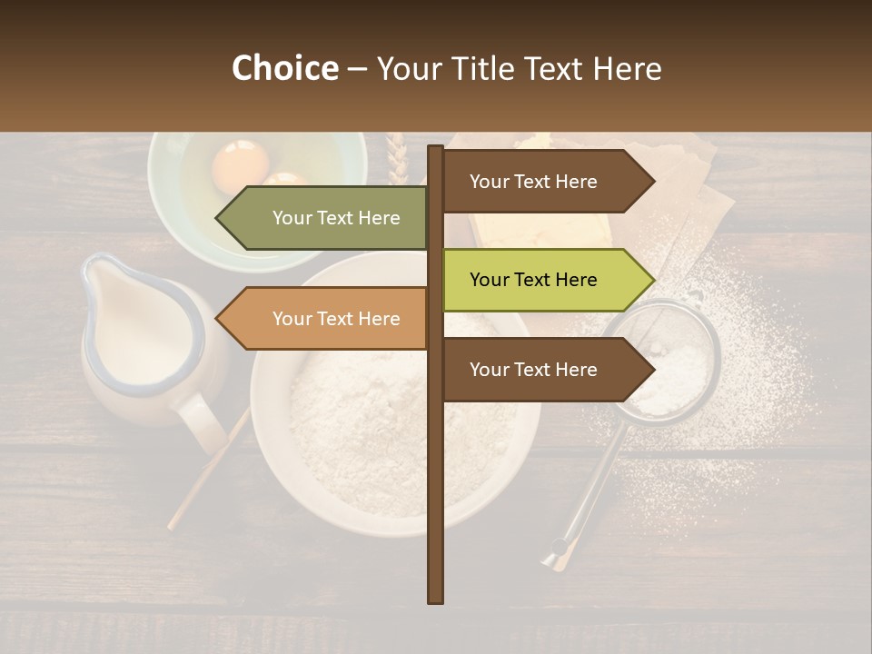 A Wooden Table Topped With Bowls Of Food PowerPoint Template
