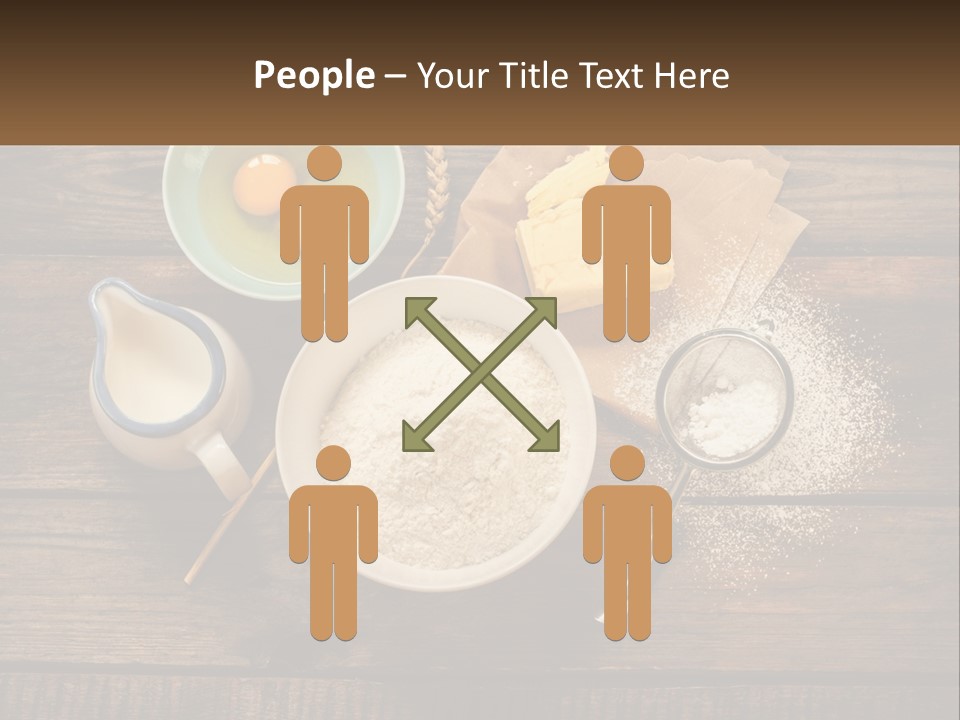 A Wooden Table Topped With Bowls Of Food PowerPoint Template