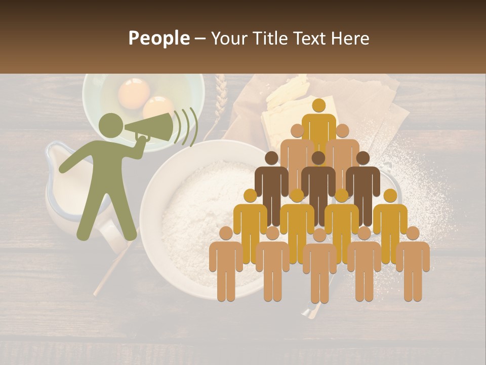 A Wooden Table Topped With Bowls Of Food PowerPoint Template