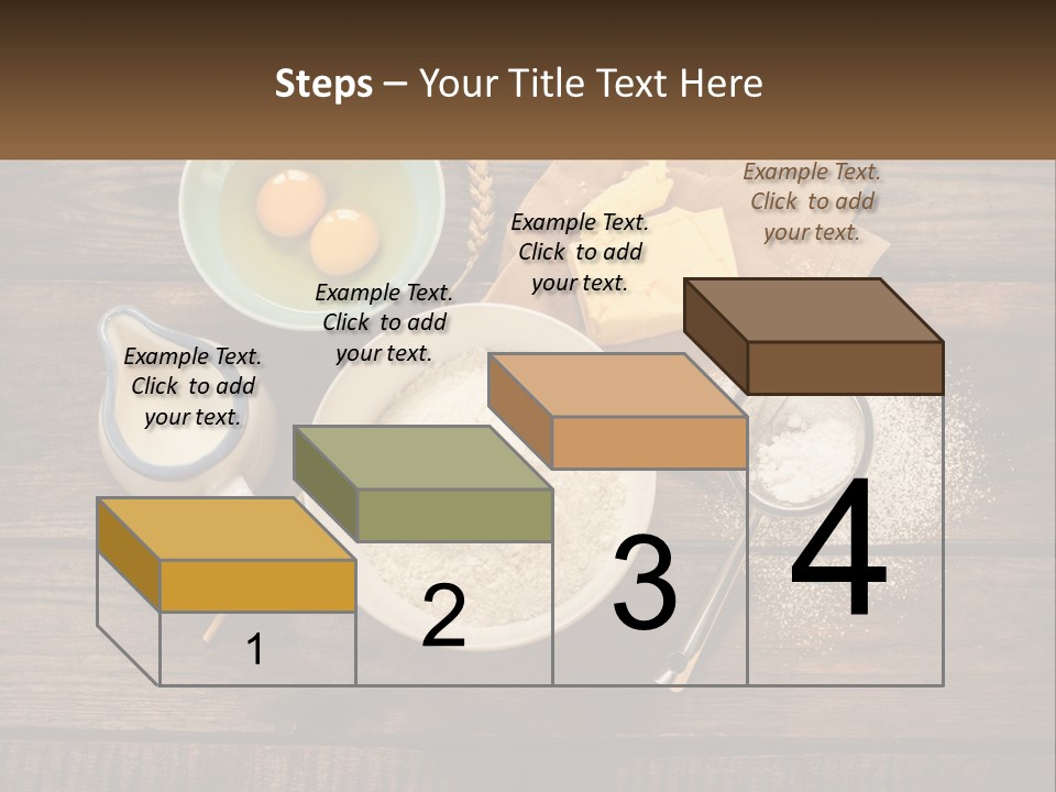 A Wooden Table Topped With Bowls Of Food PowerPoint Template