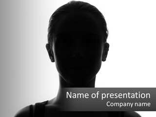 A Black And White Photo Of A Woman's Face PowerPoint Template
