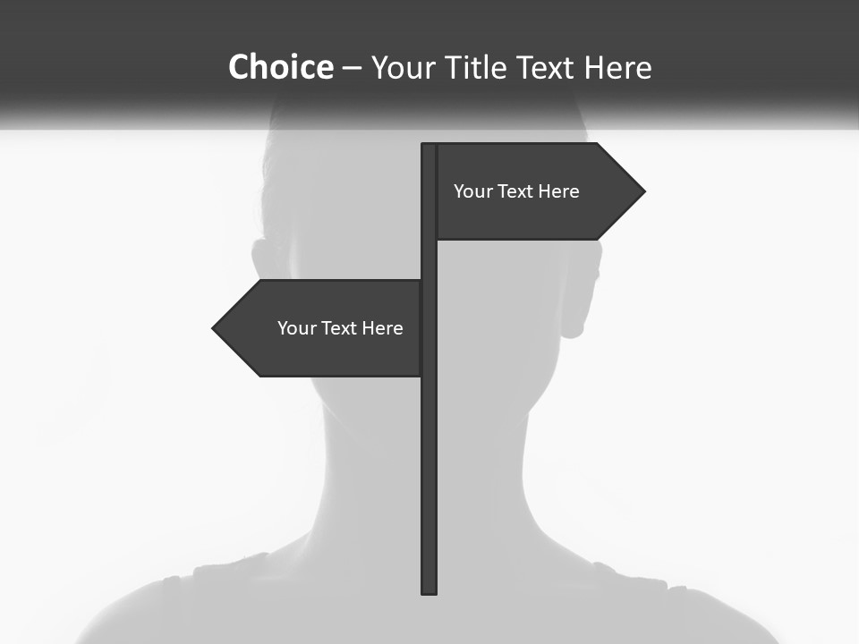 A Black And White Photo Of A Woman's Face PowerPoint Template