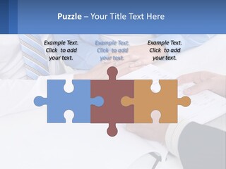 A Group Of People Sitting Around A Table With Papers PowerPoint Template