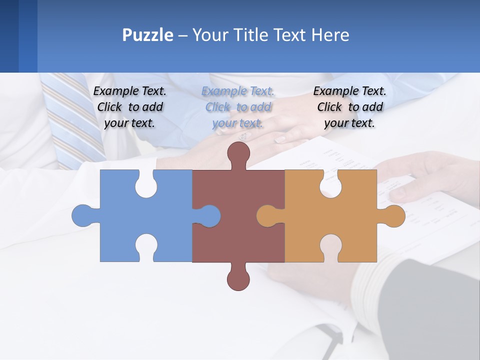 A Group Of People Sitting Around A Table With Papers PowerPoint Template