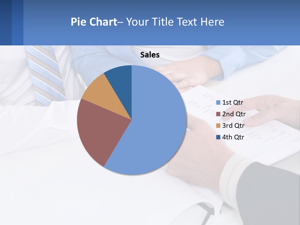 A Group Of People Sitting Around A Table With Papers PowerPoint Template