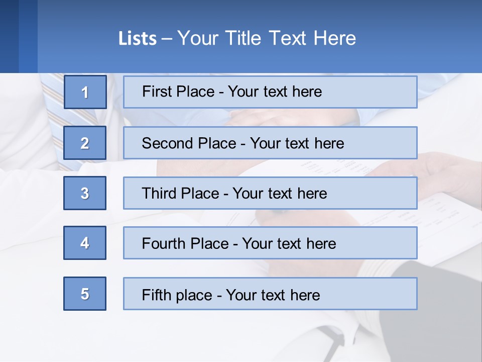 A Group Of People Sitting Around A Table With Papers PowerPoint Template
