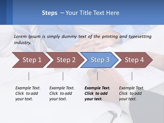 A Group Of People Sitting Around A Table With Papers PowerPoint Template