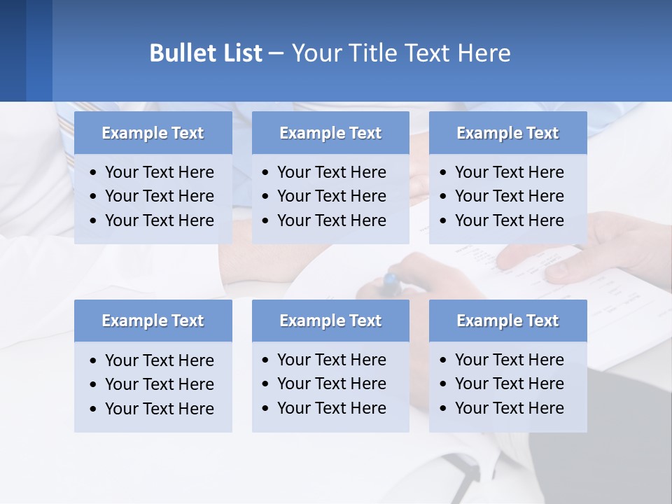 A Group Of People Sitting Around A Table With Papers PowerPoint Template