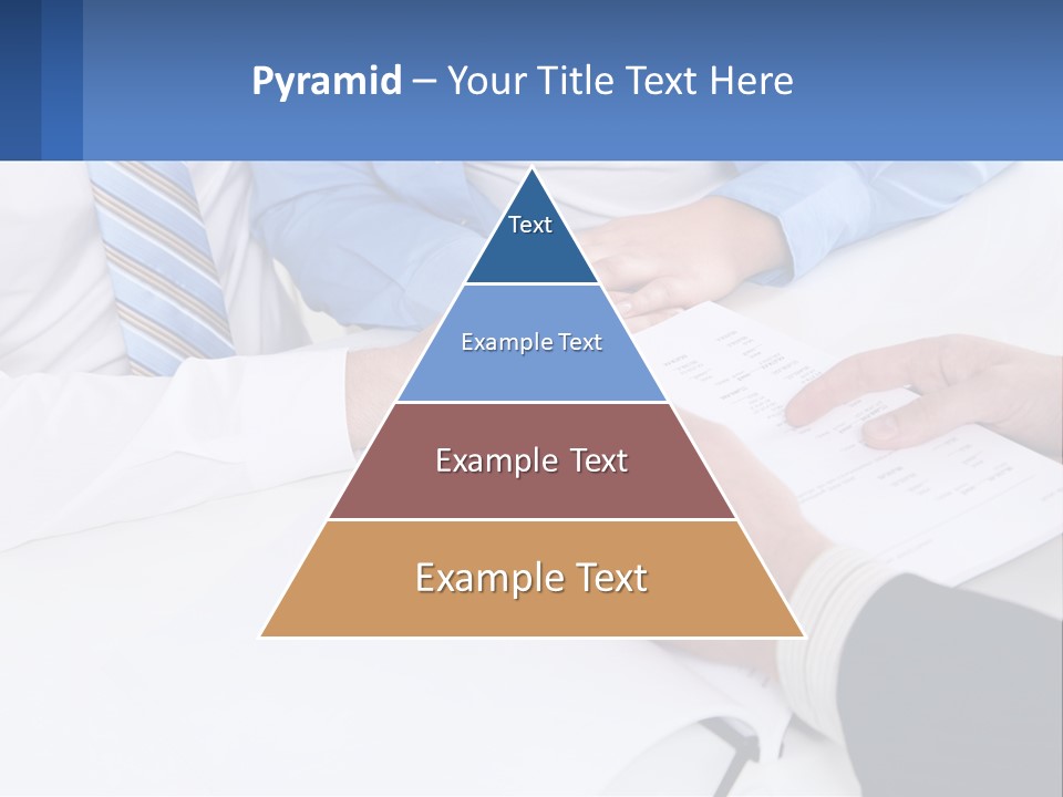 A Group Of People Sitting Around A Table With Papers PowerPoint Template