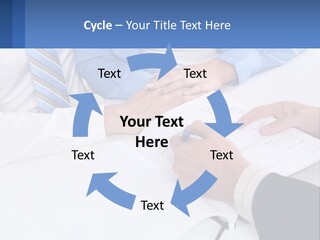 A Group Of People Sitting Around A Table With Papers PowerPoint Template