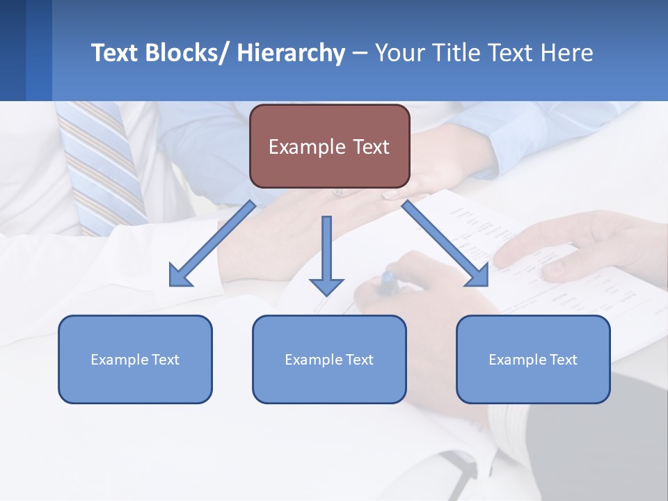 A Group Of People Sitting Around A Table With Papers PowerPoint Template
