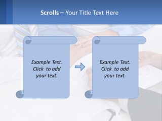 A Group Of People Sitting Around A Table With Papers PowerPoint Template