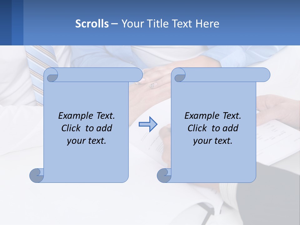 A Group Of People Sitting Around A Table With Papers PowerPoint Template