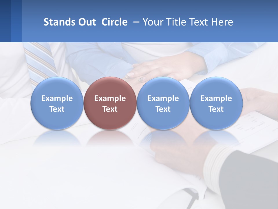 A Group Of People Sitting Around A Table With Papers PowerPoint Template