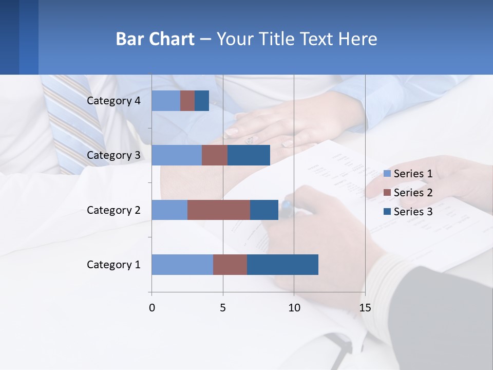 A Group Of People Sitting Around A Table With Papers PowerPoint Template