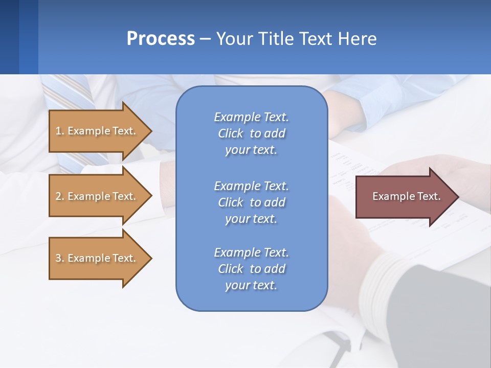 A Group Of People Sitting Around A Table With Papers PowerPoint Template