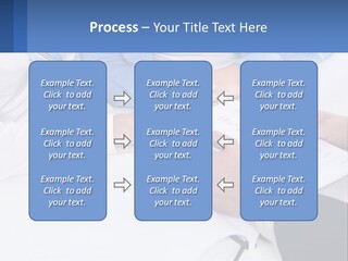 A Group Of People Sitting Around A Table With Papers PowerPoint Template