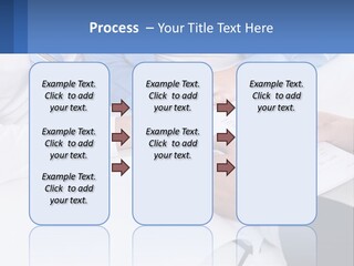 A Group Of People Sitting Around A Table With Papers PowerPoint Template
