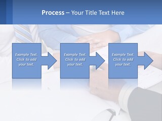 A Group Of People Sitting Around A Table With Papers PowerPoint Template