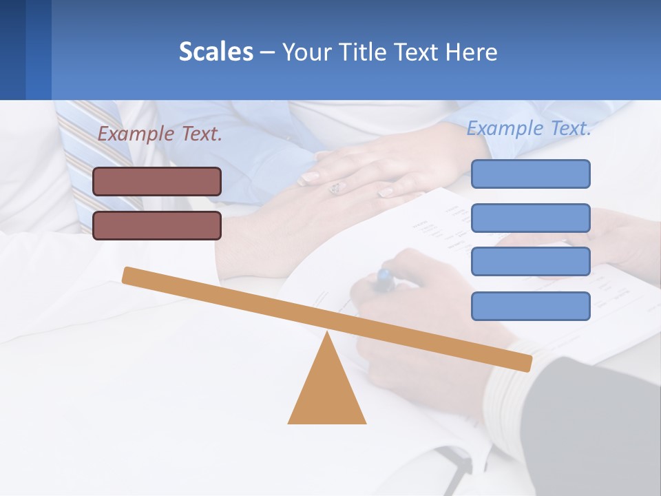 A Group Of People Sitting Around A Table With Papers PowerPoint Template