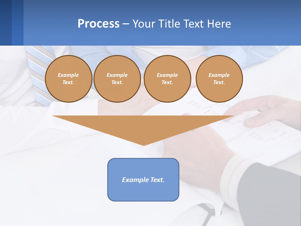 A Group Of People Sitting Around A Table With Papers PowerPoint Template