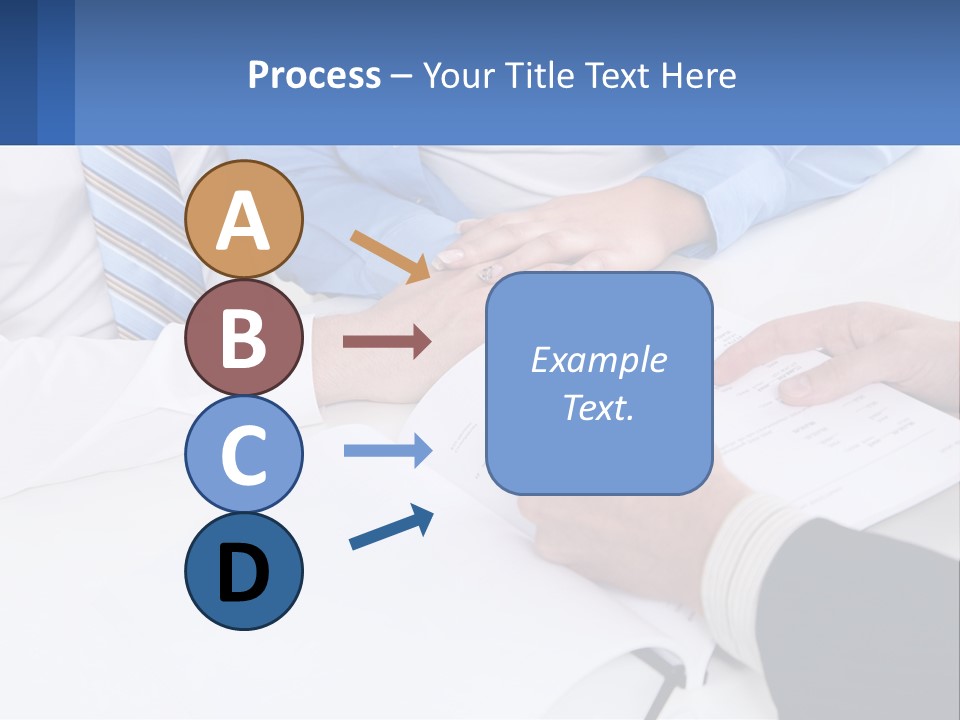 A Group Of People Sitting Around A Table With Papers PowerPoint Template