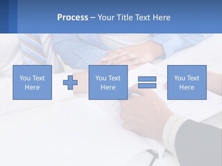A Group Of People Sitting Around A Table With Papers PowerPoint Template